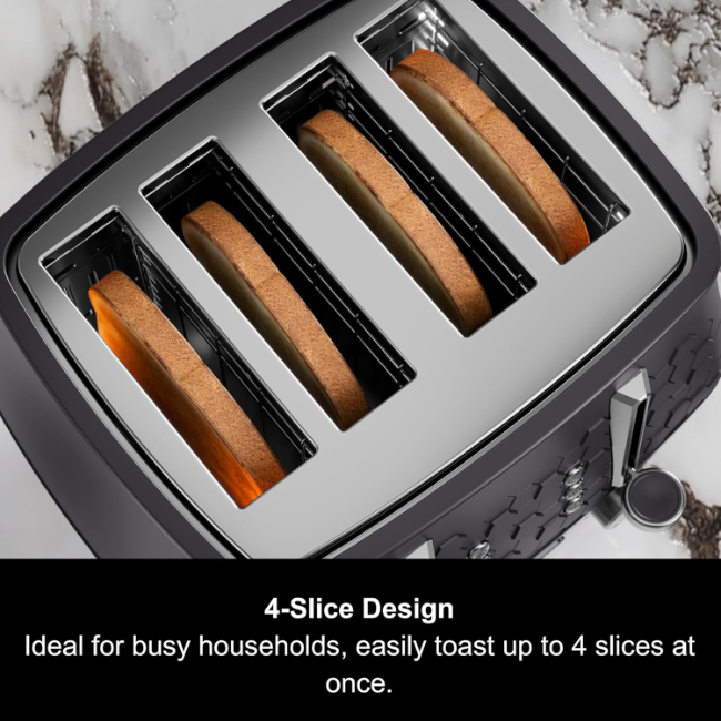 Morphy Richards Cassini 4 Slice Toaster | Moonless Night Black | 243020 - Image 3