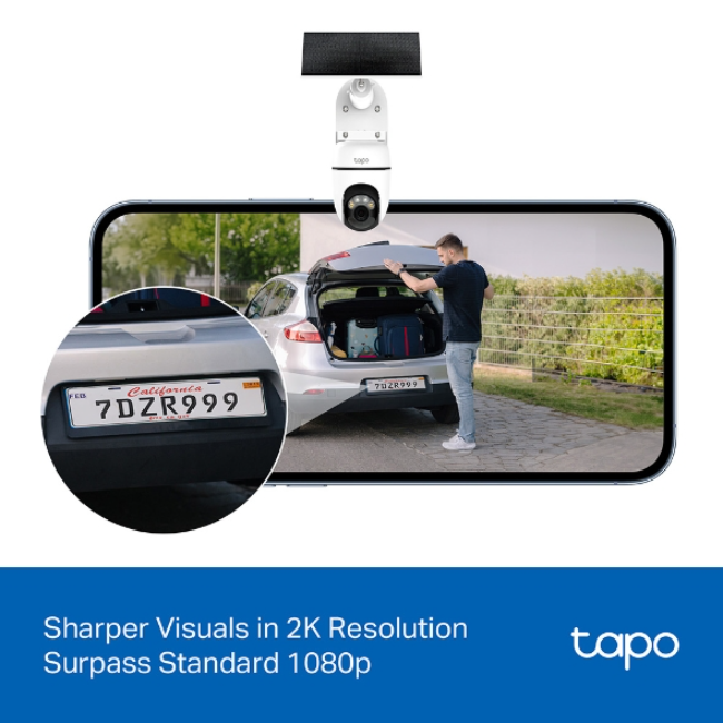 Tapo C610 2k Solar Security Camera Kit Pan / Tilt - White | TAPO-C610KIT - Image 7