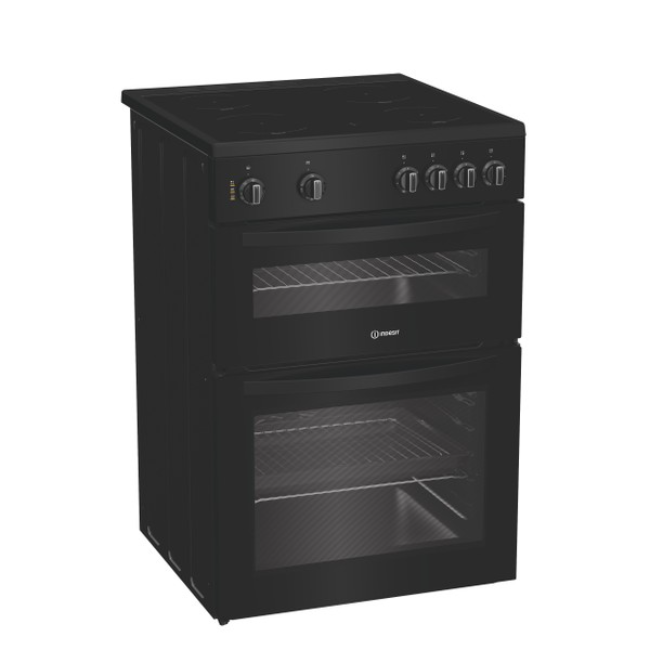 Indesit Electric Freestanding Double Cooker 60cm - Black | IDE6VMB - Image 2