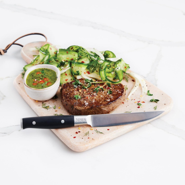 Ninja Foodi StaySharp Steak Knives - 6 Piece Set | Silver/Black | K32106UK - Image 5