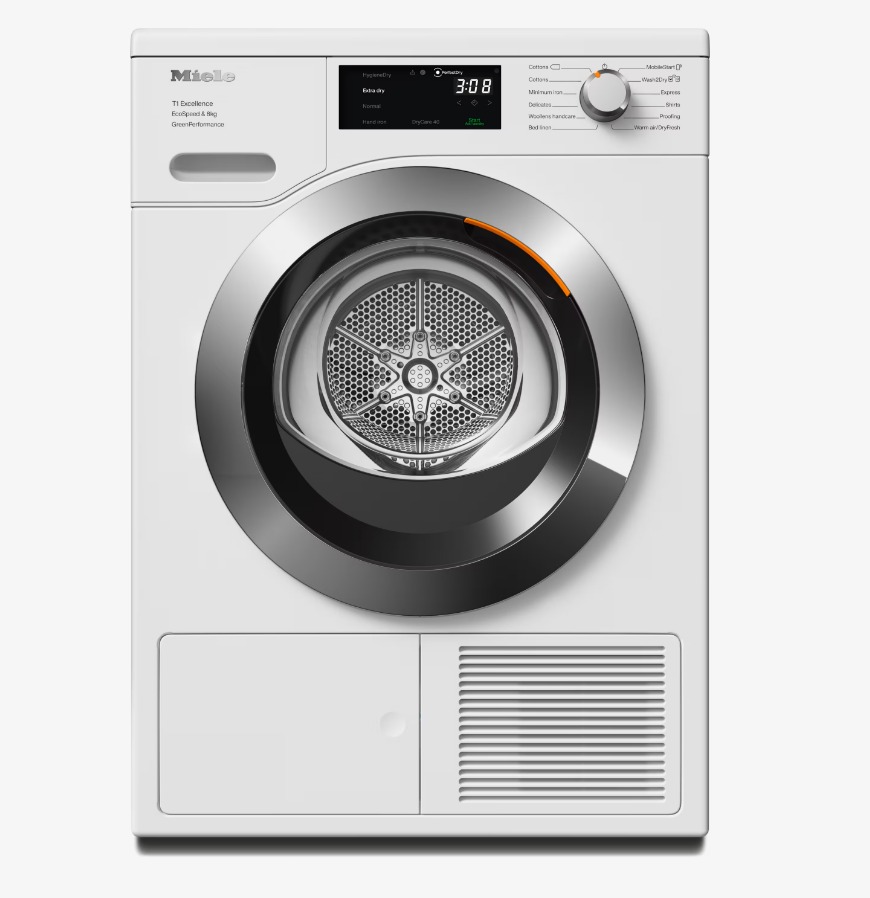 Miele EcoSpeed 8kg Heat Pump Dryer - Lotus White | TEF765WP Miele EcoSpeed 8kg Heat Pump Dryer - Lotus White | TEF765WP