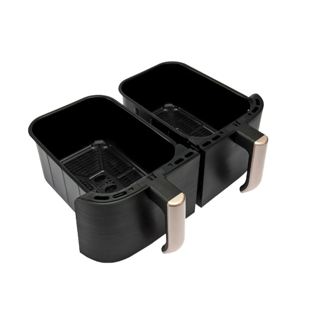 Russell Hobbs Air Fryer 9ltr Dual Basket | Black & Champagne | 27680 - Image 6