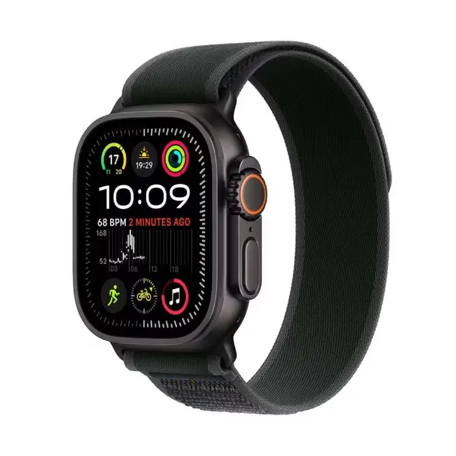 Apple Watch Ultra 2 | 49mm | Black Titanium Case with Black Trail Loop | M/L | MX4V3QA-A