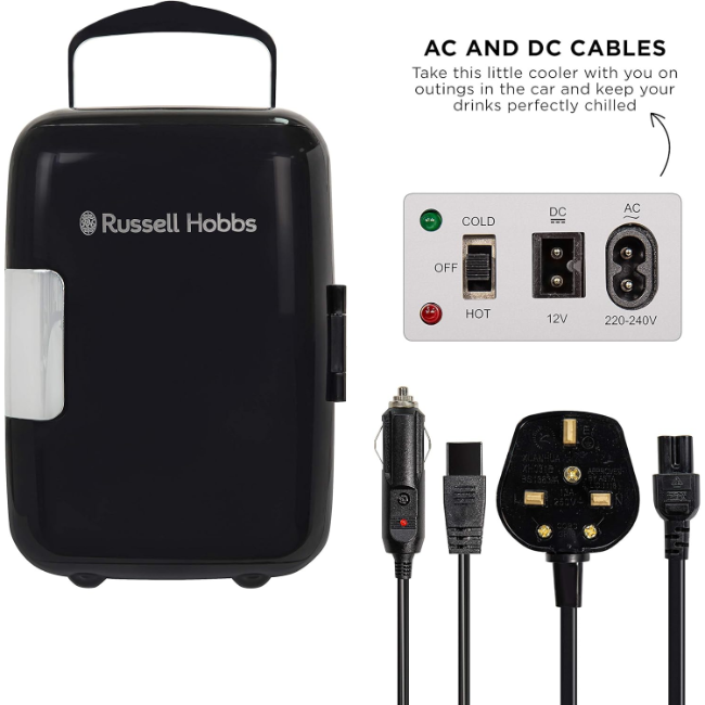 Russell Hobbs Mini Portable Drinks Fridge & Warmer | RH4CLR1001B - Image 8