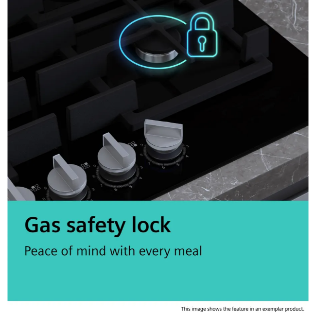 Siemens IQ500 4 Burner Gas Hob with Tempered Glass - Black | EP6A6HI10 - Image 7