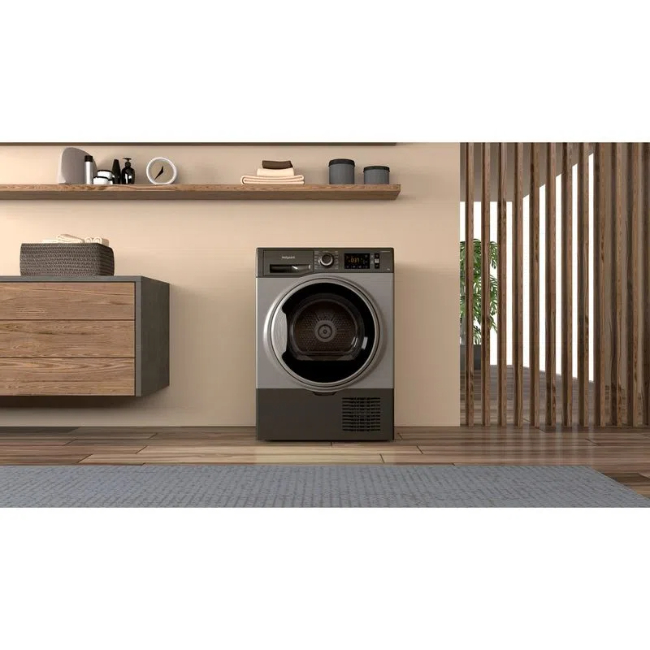 Hotpoint 9KG Sensor Condenser Dryer in Graphite | H3 D91GS UK - Image 4 Hotpoint 9KG Sensor Condenser Dryer in Graphite | H3 D91GS UK - Image 4