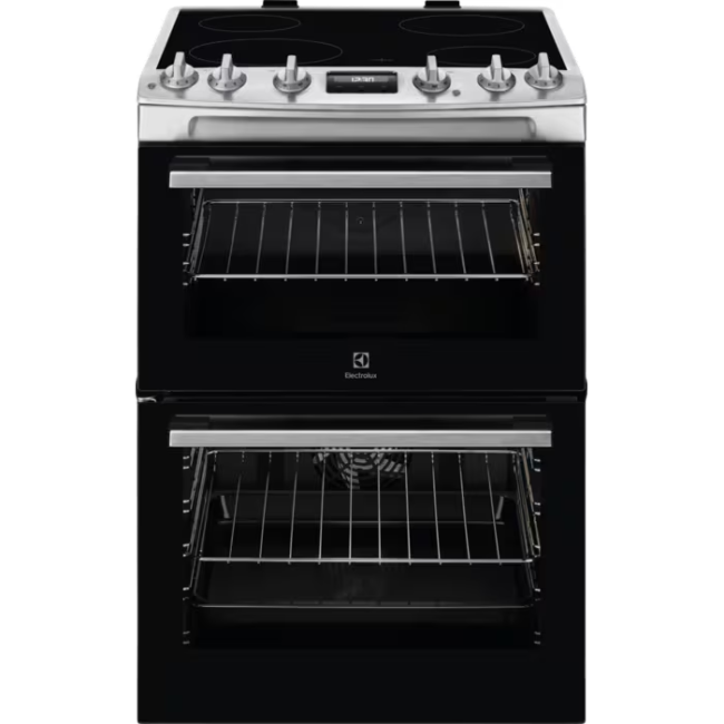 Electrolux Electric Cooker 60cm - Black & Stainless Steel | LKR655200X