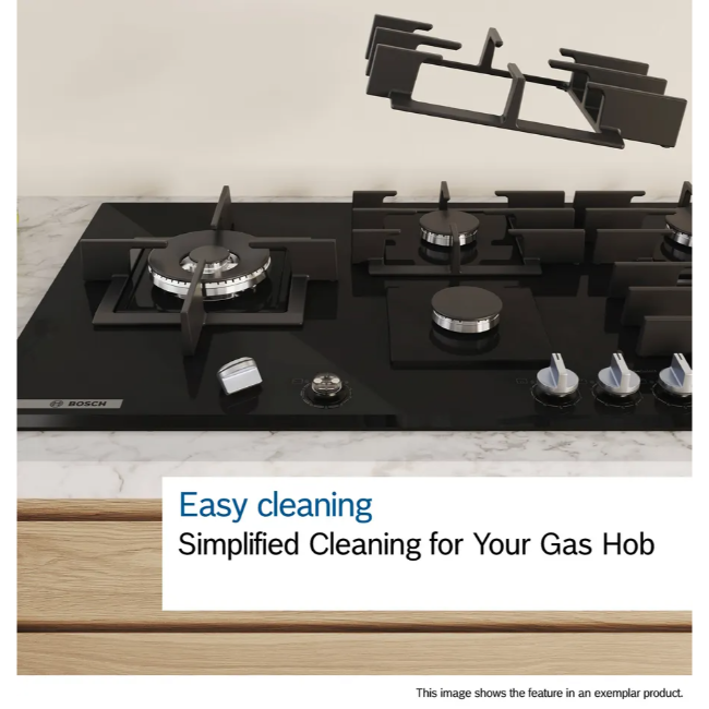 Bosch Series 6, 5 Burner Gas Hob - Black | PPQ7A6I40 - Image 6