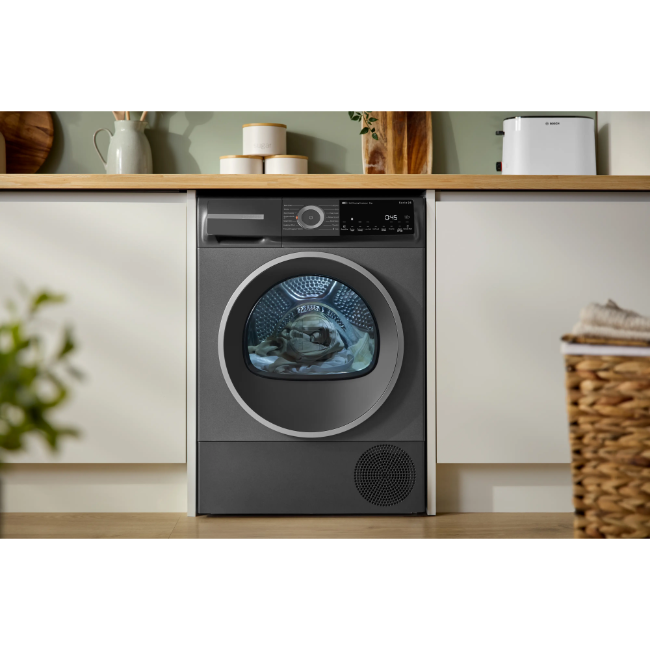 Bosch Series 6 Heat Pump Tumble Dryer 9kg - Cast Iron Grey | WQH246DRIE - Image 7