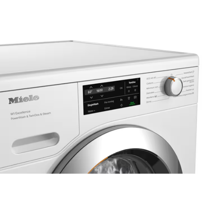 Miele Washing Machine 9kg 1600sp - White | WEJ885-WCS - Image 3