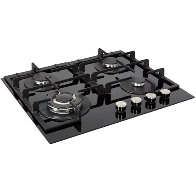 Nordmende 60cm 4 x Burner Gas Hob Cast Iron Pan Supports - Black | HGX603BGL - Image 5