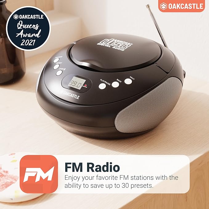 Oakcastle CD250 Portable CD Boombox - Black | 1000002945 - Image 3