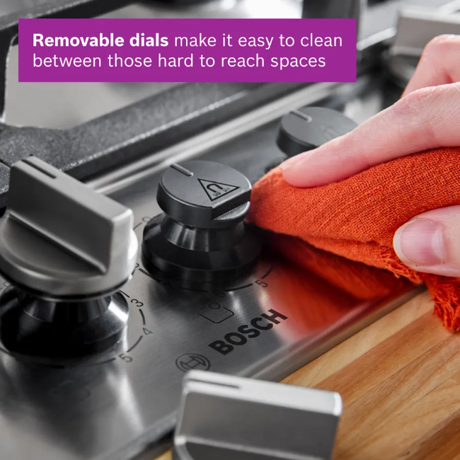 Bosch Series 6 Gas Hob 60cm 4 Burner - Brushed Steel | PCP6A5I90 - Image 13