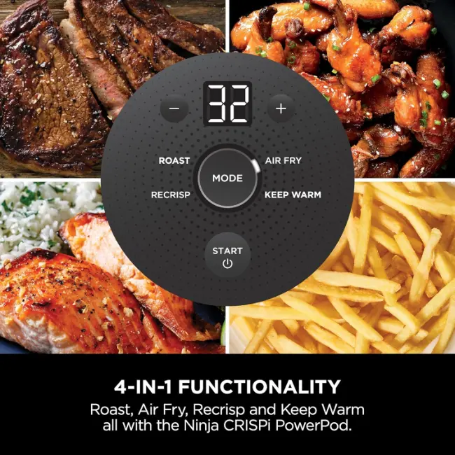 Ninja CRISPi 4-in-1 Portable Glass Air Fryer | Stone | FN101UKST - Image 12