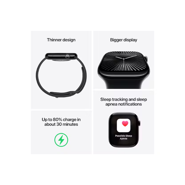 Apple Watch 10 GPS 46mm Med/Lrg - Jet Black | MWWQ3QA-A - Image 7