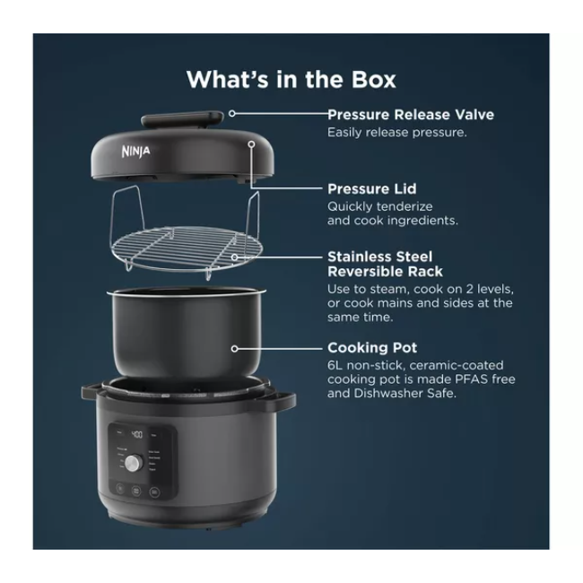 Ninja HyperHeat 6L 9-in-1 Pressure & Rice Cooker | PC201UK - Image 6