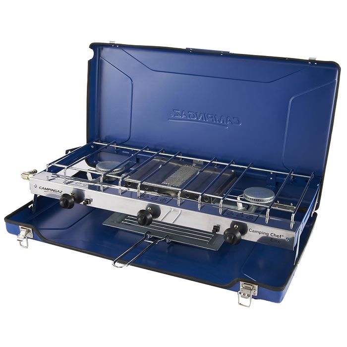 Camping Chef Folding Double Burner & Grill - Blue | 2000023352 Camping Chef Folding Double Burner & Grill - Blue | 2000023352