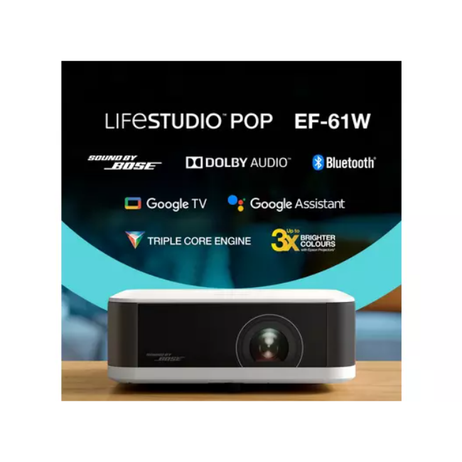 Epson Lifestudio Pop Full HD Portable Smart Projector - Diamond White | EF61W - Image 2