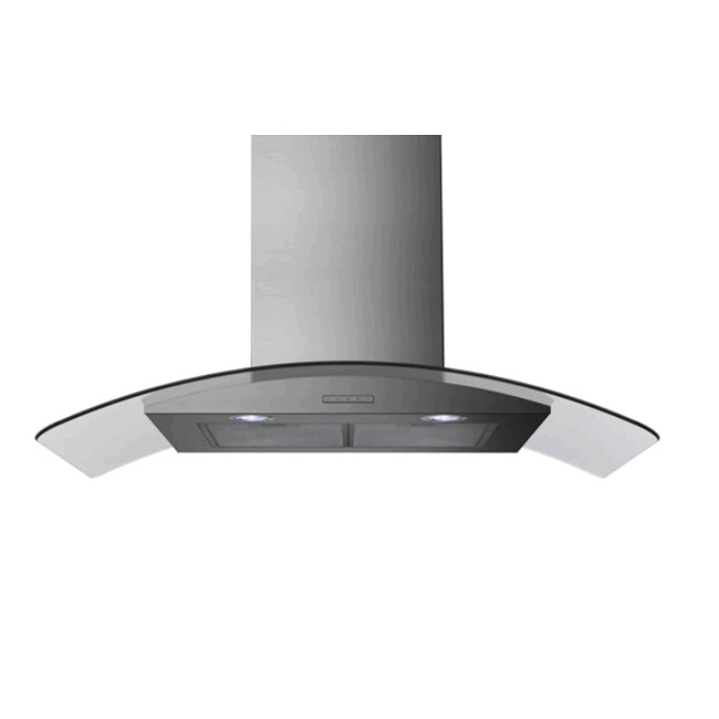 Belling 90cm Curved Glass Chimney Hood CHIM904GSTA Belling 90cm Curved Glass Chimney Hood CHIM904GSTA