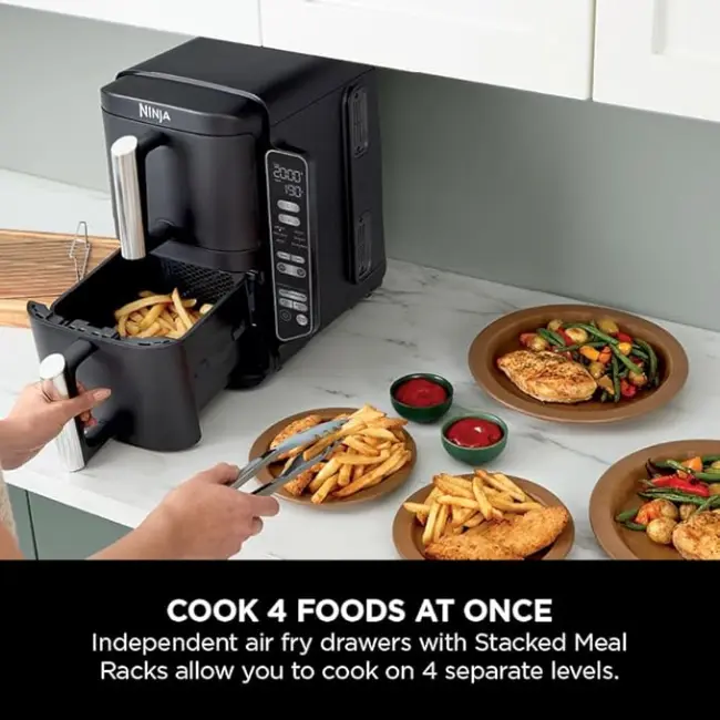 Ninja Double Stack 2 Drawer Air Fryer 7.6L | SL300UK - Image 6