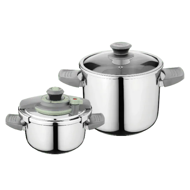 Berghoff Vita 4-pc Pressure Cooker Set - Stainless Steel | 3950675