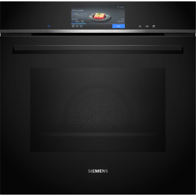 Siemens IQ700 Built-in Single Oven with Steam Function - Black | HS738G3B2 - Image 1