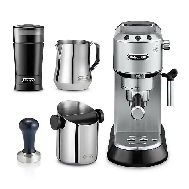 Delonghi Dedica Barista Espresso Machine & Cappuccino Maker Bundle Pack | ECKG6820.M