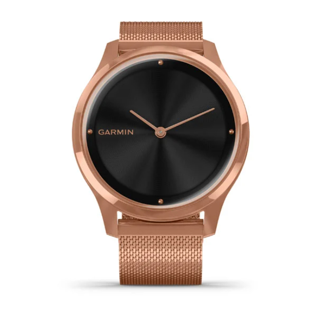 Garmin Vivomove Luxe Smartwatch Rose Gold Stainless Steel Case with Rose Gold Milanese Band | 49-GAR-010-02241-04 - Image 4