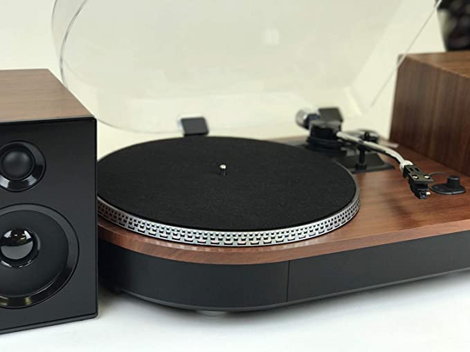 Steepletone Camden Bluetooth Record Player With Speakers - Black/Wood | CAMDEN2-BLK - Image 2