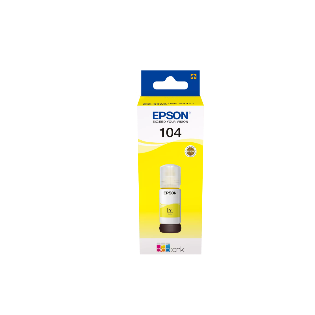 Epson 104 Eoc Tank Ink Bottles | 65ml | Yellow | C13T00P440 Epson 104 Eoc Tank Ink Bottles | 65ml | Yellow | C13T00P440