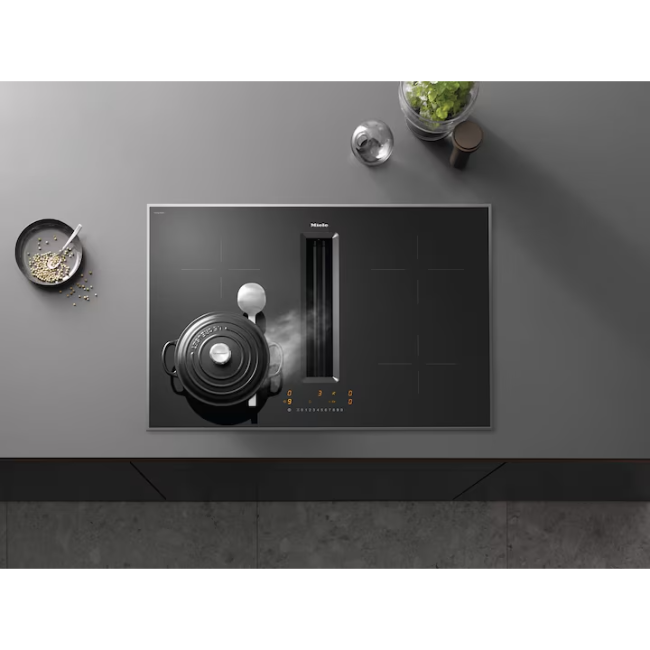 Miele Induction Hob with Integrated Vapour Extraction 80cm - Black | KMDA7272FR-U - Image 3