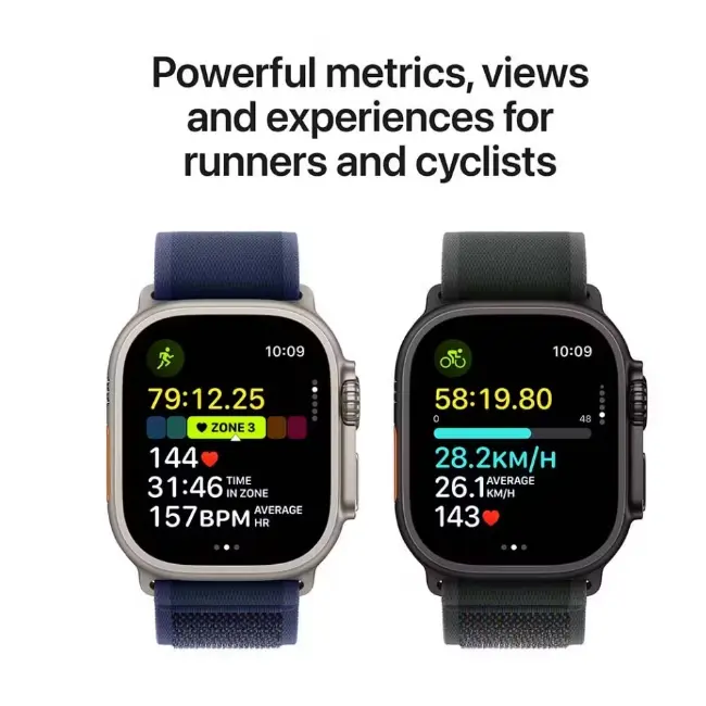 Apple Watch Ultra 2 | 49mm | Black Titanium Case with Dark Green Alpine Loop | Large | MX4T3QA-A - Image 4