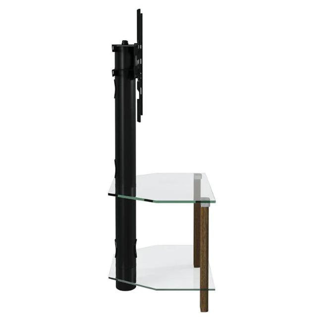 Alphason Century Cantilever Corner TV Stand 800 Up To 55 – Black Legs & Clear Glass - Image 2