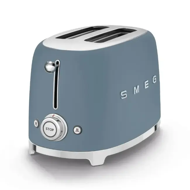 Smeg  2 Slice Toaster | Storm Blue | TSF01SBMUK - Image 2 Smeg  2 Slice Toaster | Storm Blue | TSF01SBMUK - Image 2