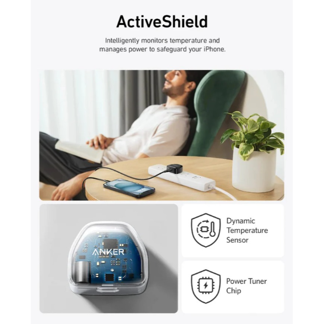 Anker 511 Wall Charger Plug | USB-C | 20W | White | A2637V26 - Image 4