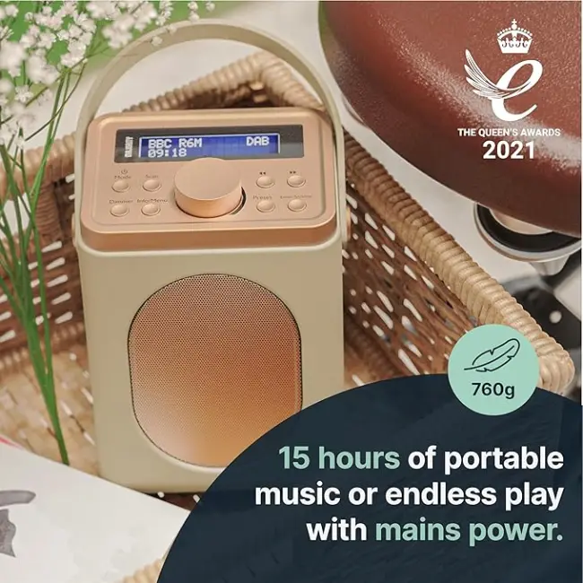 Majority Little Shelford Portable Radio | DAB+ Bluetooth | Cream | LSHDABCRM - Image 2