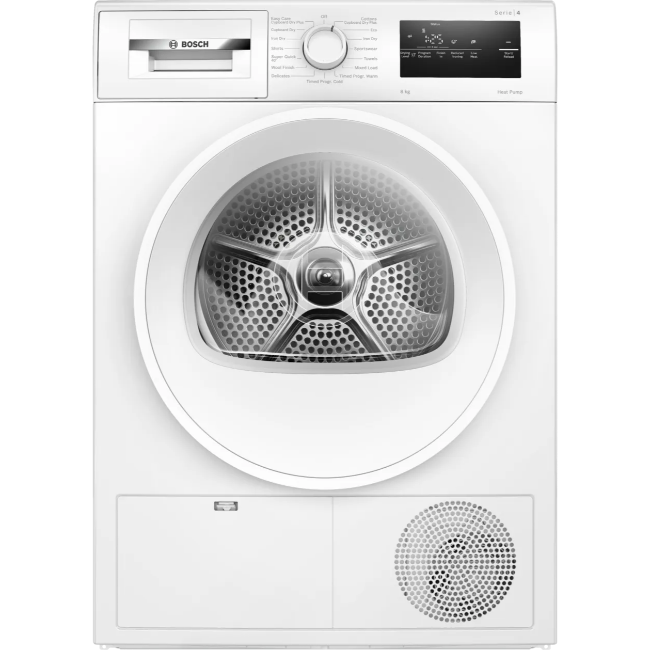 Bosch Series 4 Heat Pump Tumble Dryer 8 kg - White | WTH85225IE