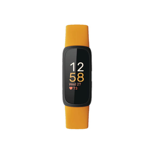 Fitbit Inspire 3 Health & Fitness Tracker - Morning Glow / Black | FB424BKYW Fitbit Inspire 3 Health & Fitness Tracker - Morning Glow / Black | FB424BKYW