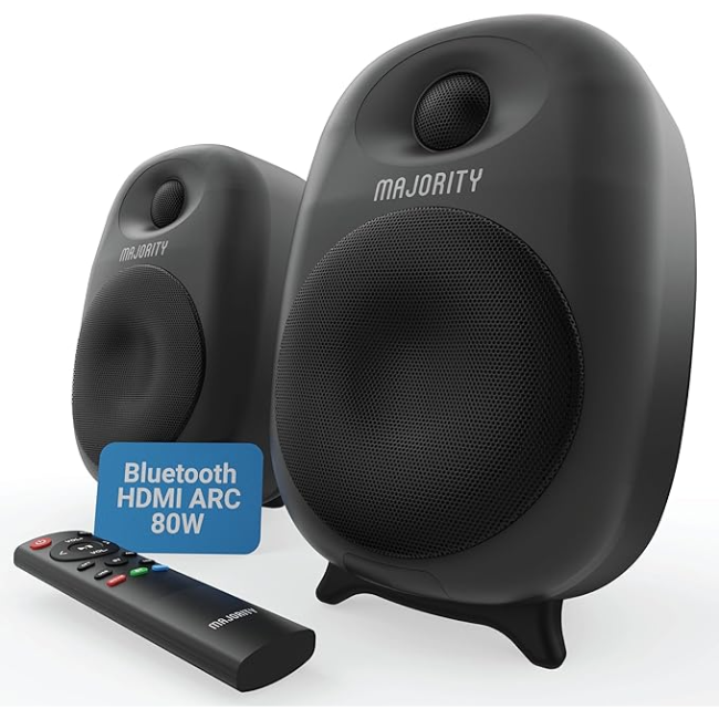 Majority Bookshelf Speaker D80 - Black | 1000002883 Majority Bookshelf Speaker D80 - Black | 1000002883