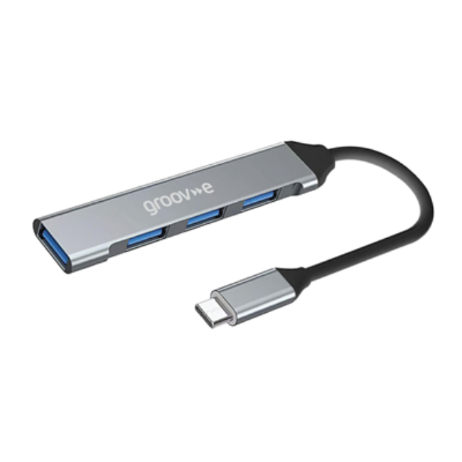 Groove USB-C To 4 Port USB-A Hub | GVPC30SR