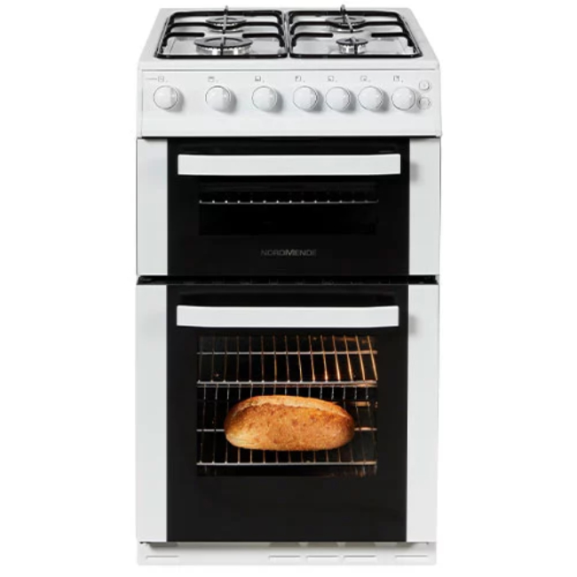 NordMende FS 50cm Twin Cavity LPG Gas Cooker - White | CTG52LPGWH NordMende FS 50cm Twin Cavity LPG Gas Cooker - White | CTG52LPGWH