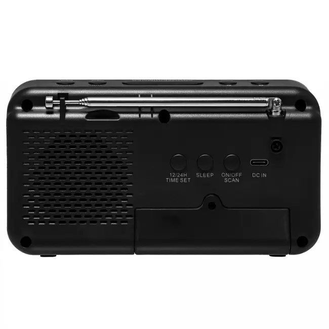 Groove Rechargeable Alarm Clock Radio | Black | GVCR02BK - Image 3