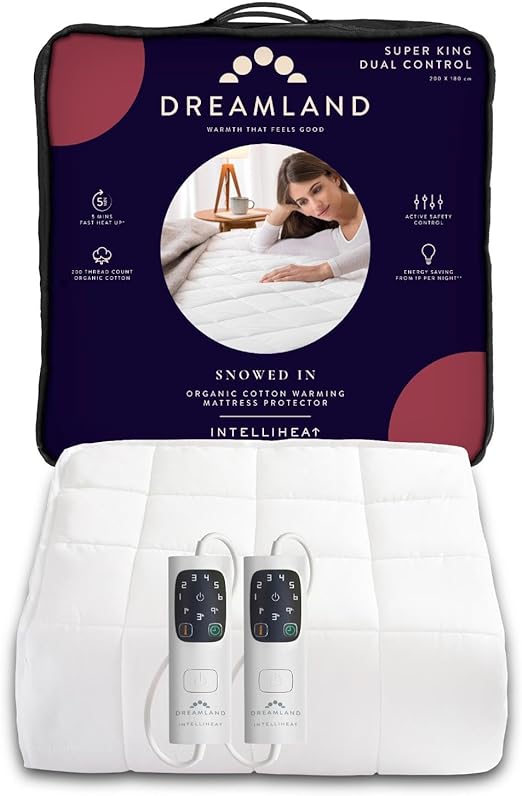 Dreamland Organic Cotton Electric Blanket - SuperKing Size with Dual Control | 16890D Dreamland Organic Cotton Electric Blanket - SuperKing Size with Dual Control | 16890D