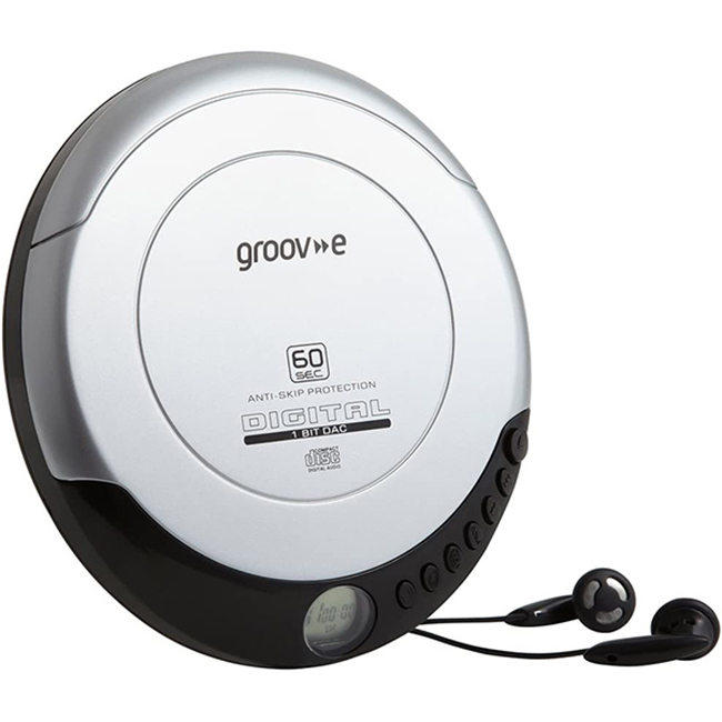 Groov-e  Retro Series Personal CD Player - Silver | GVPS110/SR Groov-e  Retro Series Personal CD Player - Silver | GVPS110/SR
