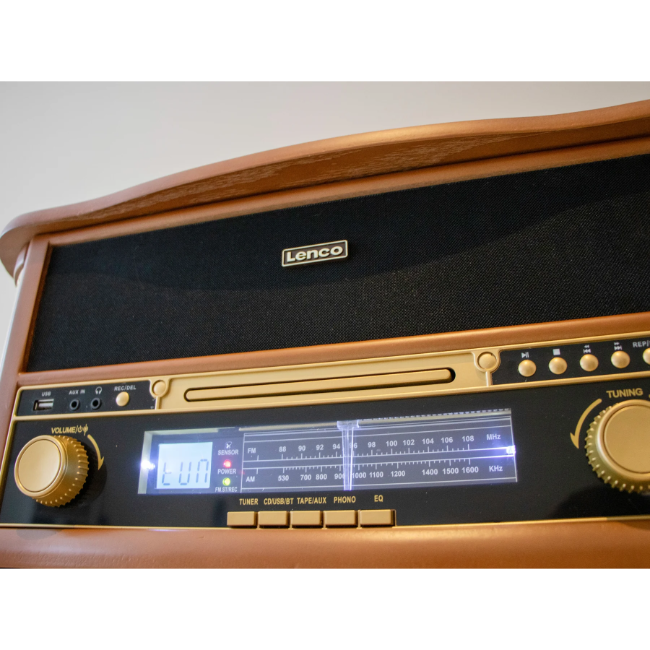 Classic Phono Retro Turntable - 8 In1 - Wood | TCD-2551WD - Image 12