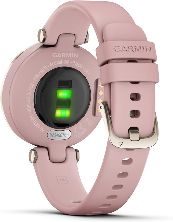 Garmin Lily Watch - Cream Gold Bezel with Dust Rose Case and Silicone Band | 010-02384-13 - Image 3
