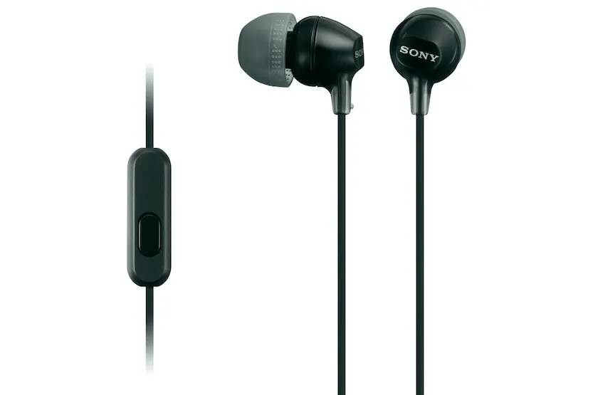 Sony In Ear Headphone With Mic - Black | MDREX15APBC Sony In Ear Headphone With Mic - Black | MDREX15APBC