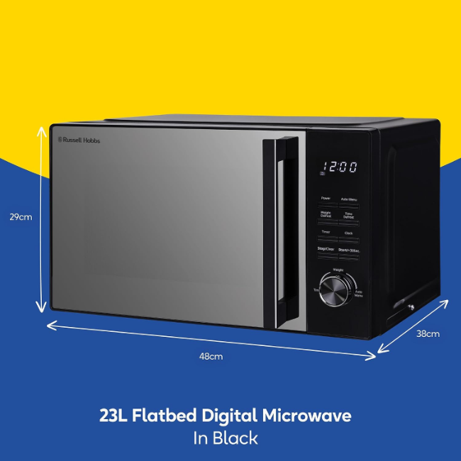 Russell Hobbs Flatbed 23L Microwave | Black | RHFM2365B - Image 7