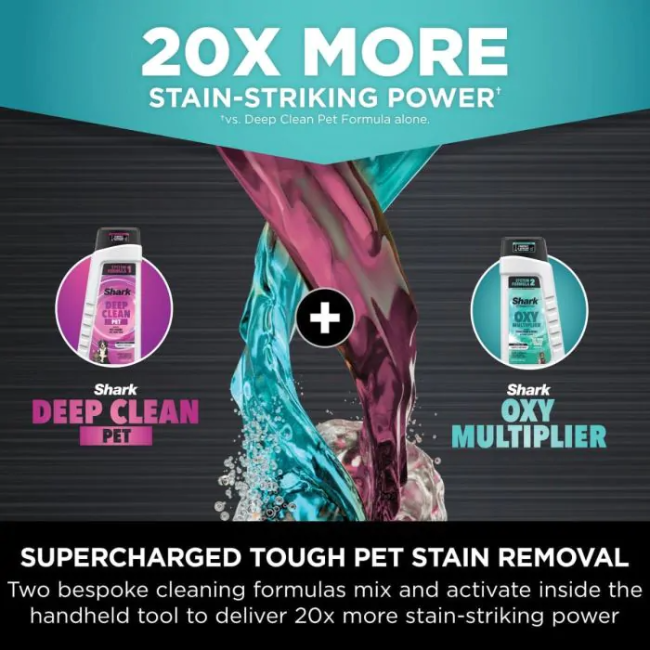 Shark StainStriker HairPro Pet Stain & Spot Cleaner - Dark Silver & Force Fuscia | PX250UKT - Image 4 Shark StainStriker HairPro Pet Stain & Spot Cleaner - Dark Silver & Force Fuscia | PX250UKT - Image 4