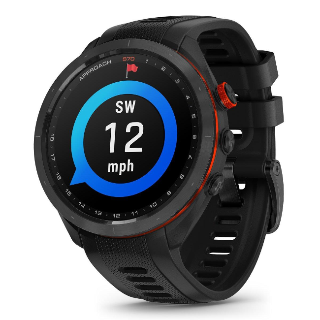 Garmin Approach S70 Smart Watch 47mm - Black/Red | 010-02746-12 - Image 2